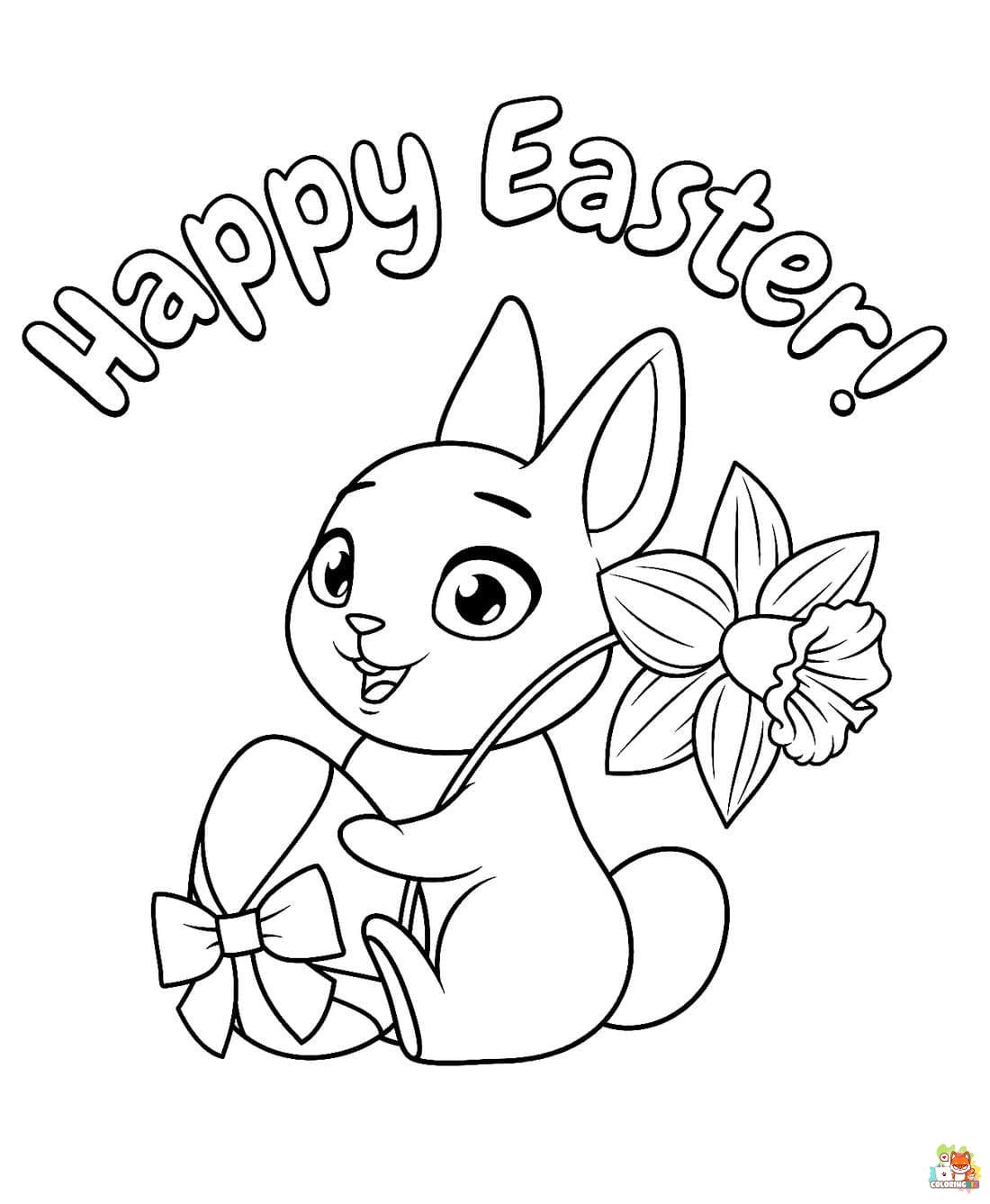 bunny easter coloring pages 2