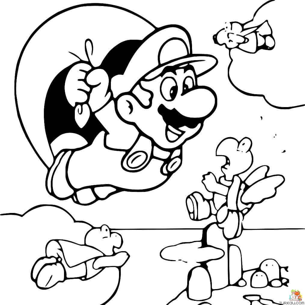 coloring mario pages 2