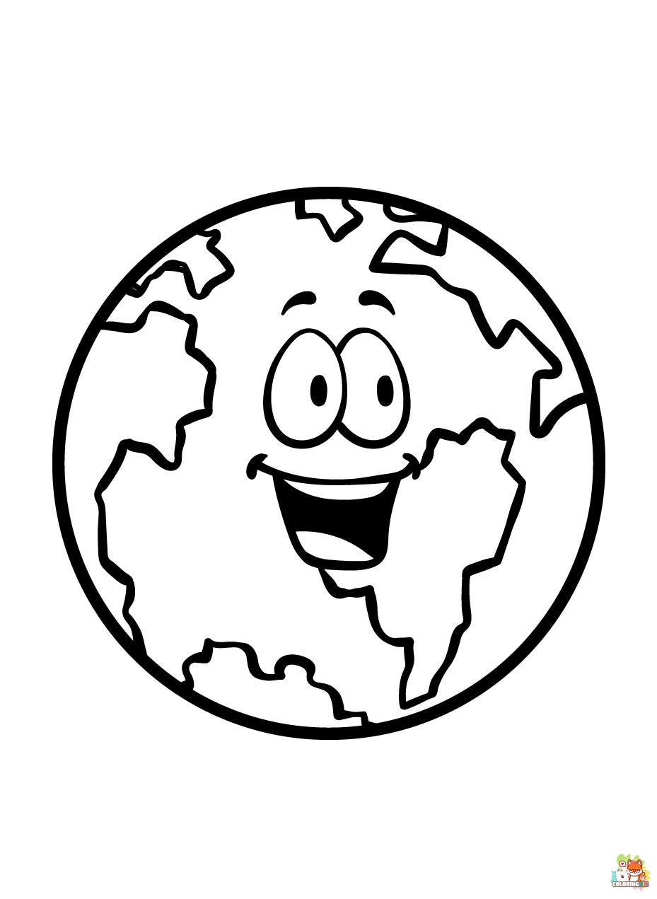 coloring pages of earth day