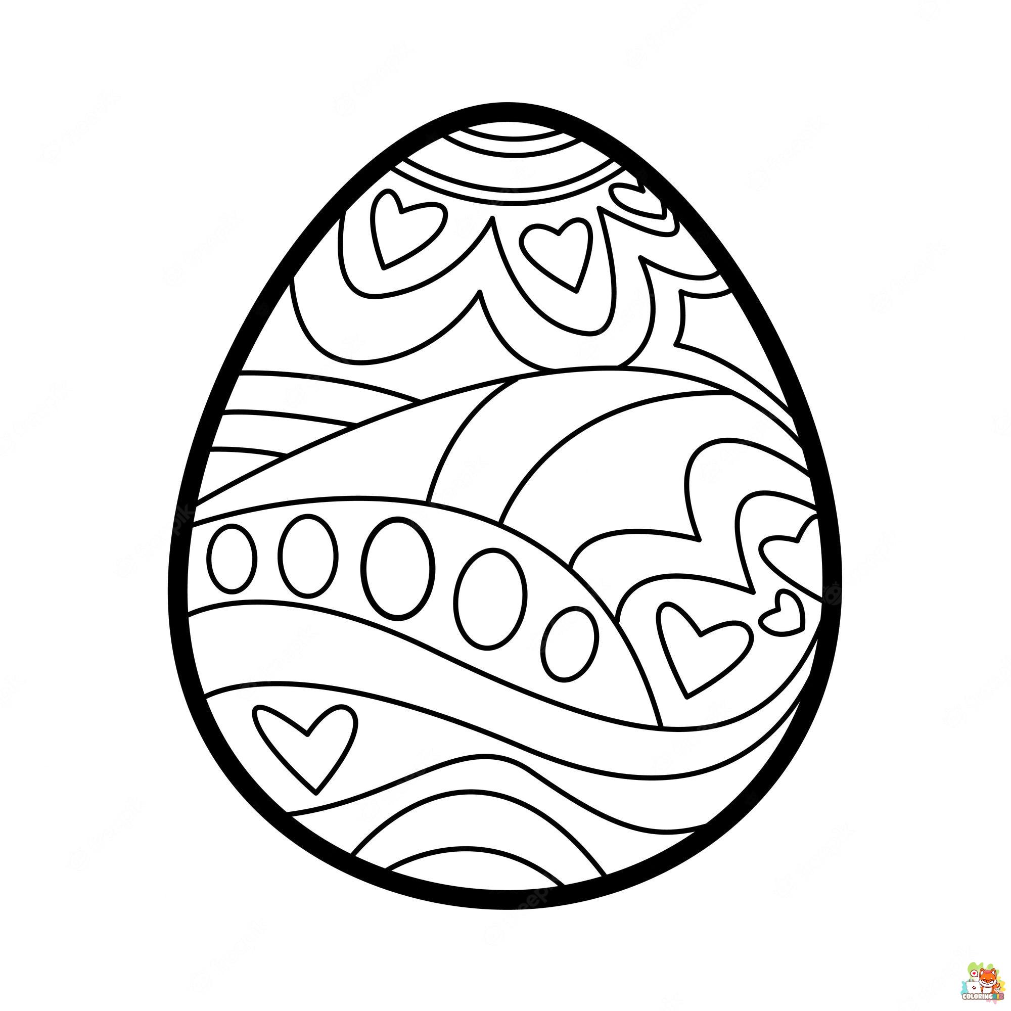 easter egg coloring pages 2