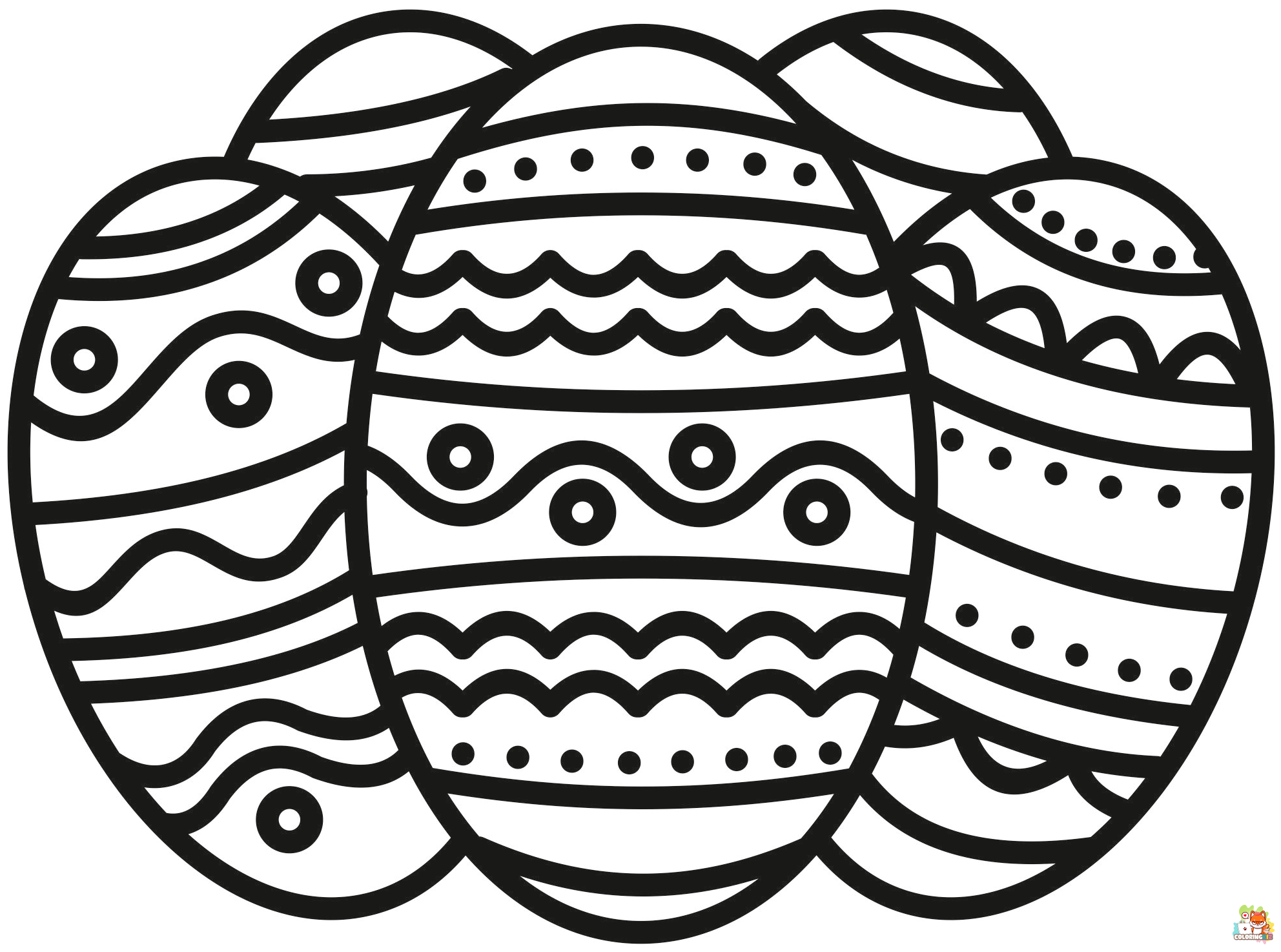 easter egg coloring pages 2