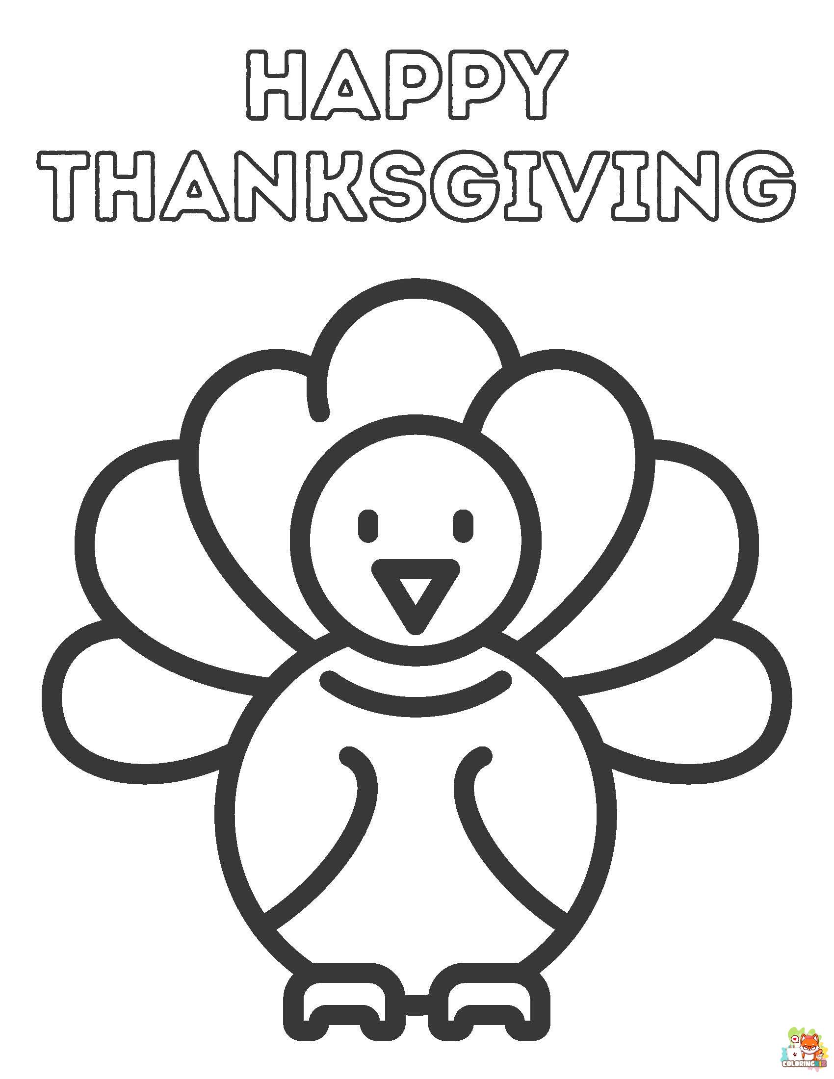 free coloring pages of thanksgiving