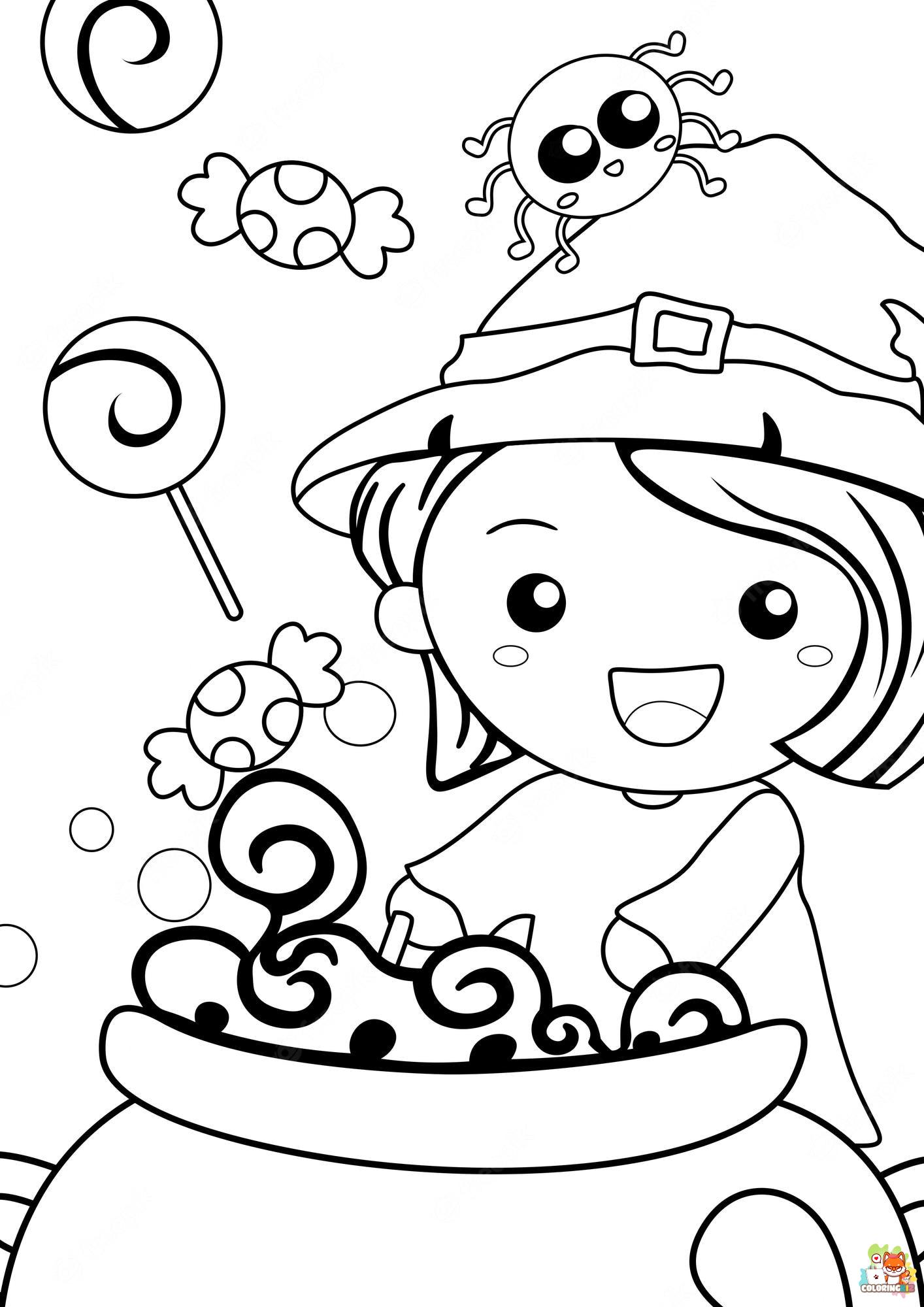 halloween witch coloring pages 2