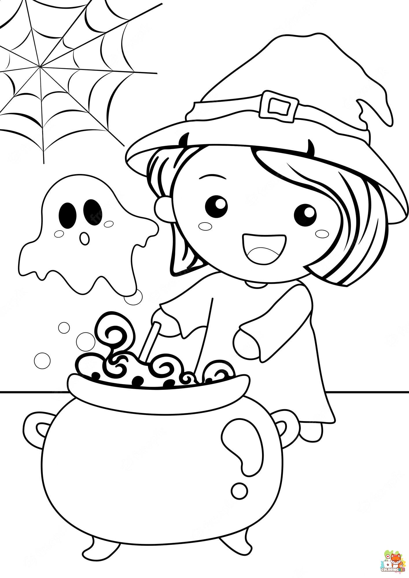 halloween witch coloring pages 3