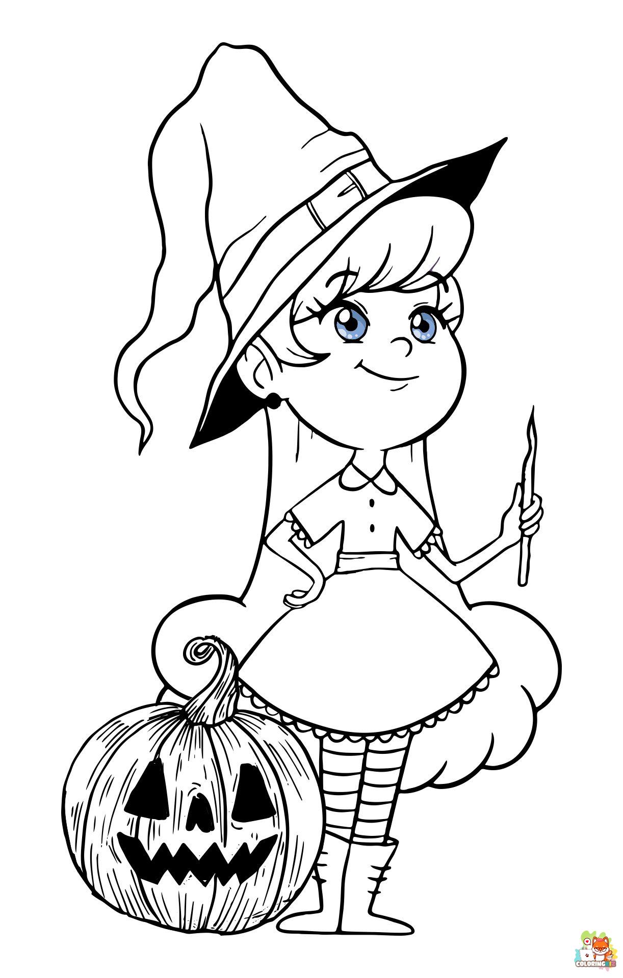 halloween witch coloring pages 5
