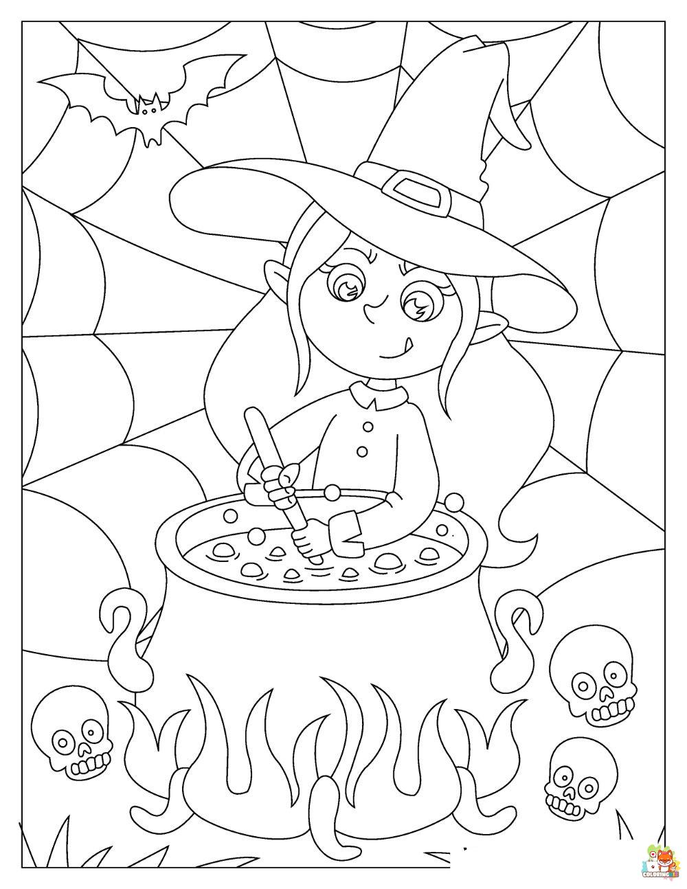 halloween witch coloring pages 6