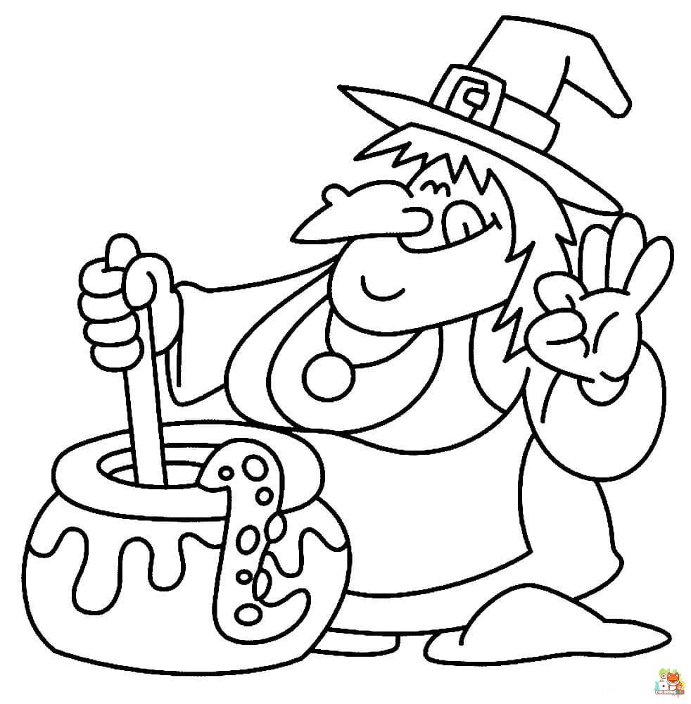 halloween witch coloring pages 7