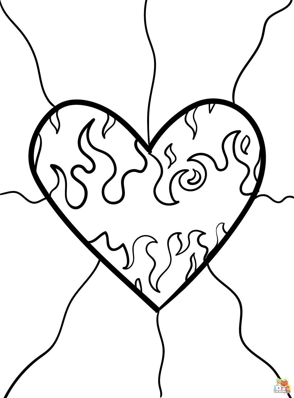 hearts coloring pages