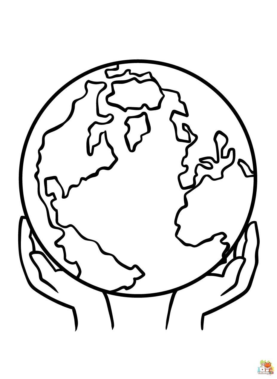 the earth coloring pages