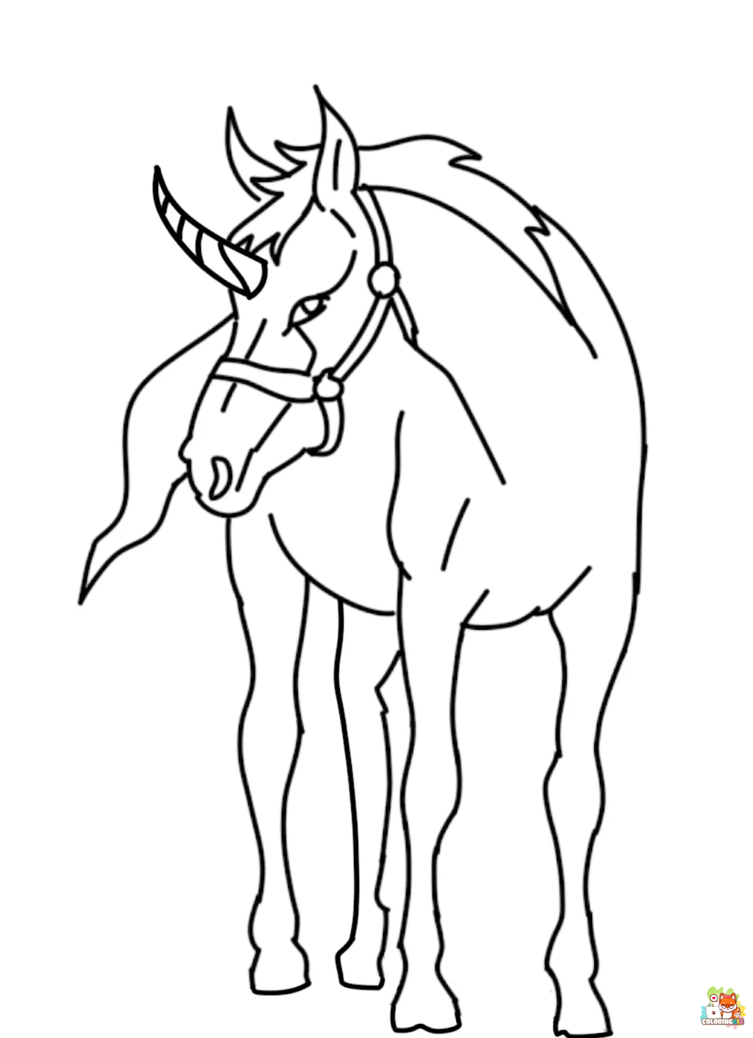 unicorns coloring pages 2