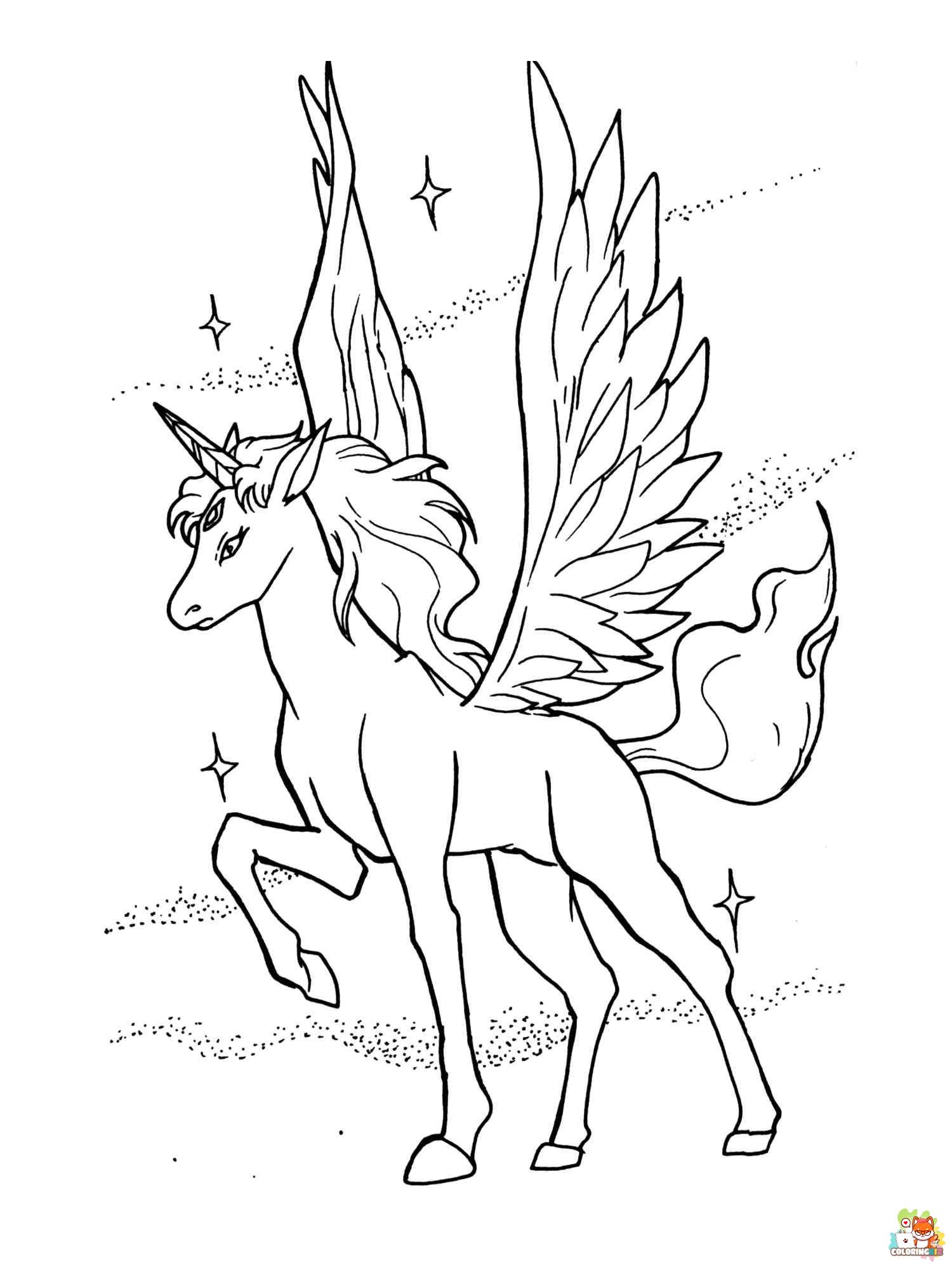 unicorns coloring pages 3