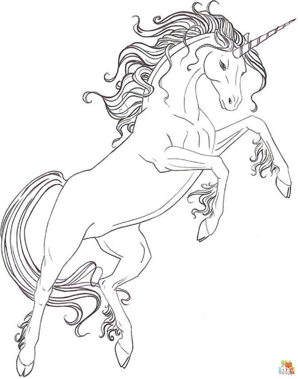 unicorns coloring pages 4