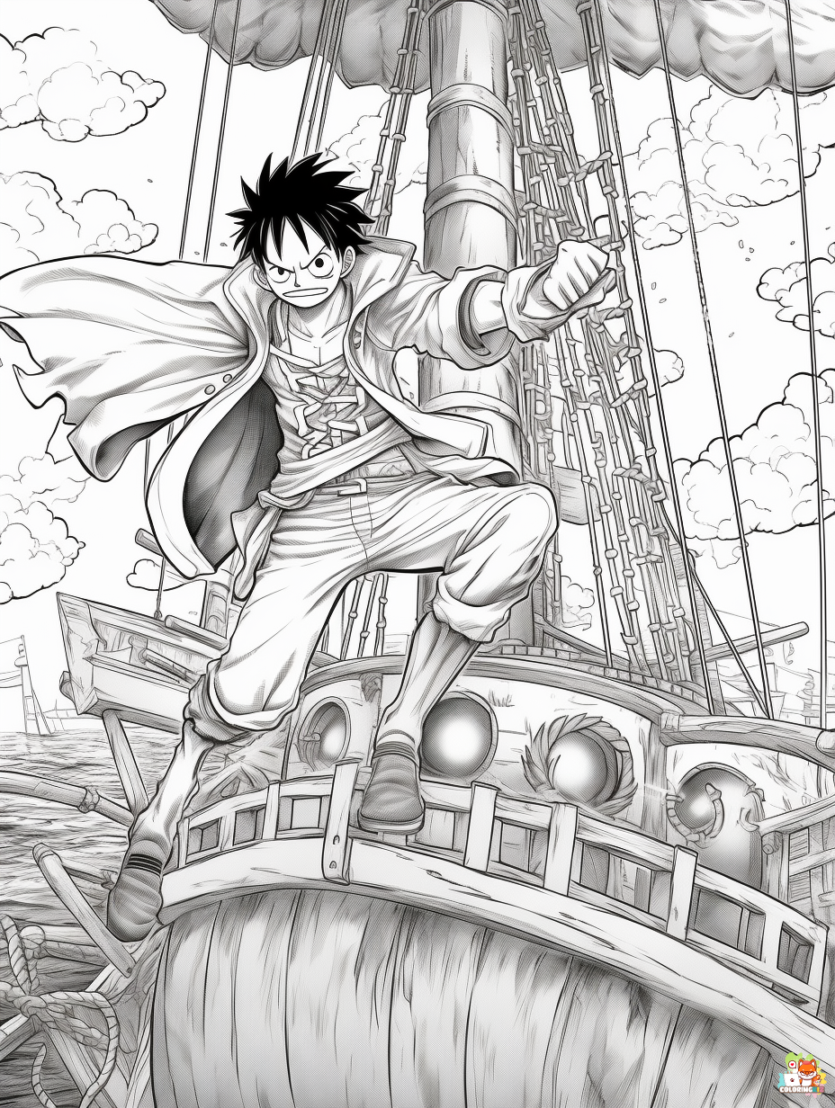 Anime Coloring Pages Luffy 1