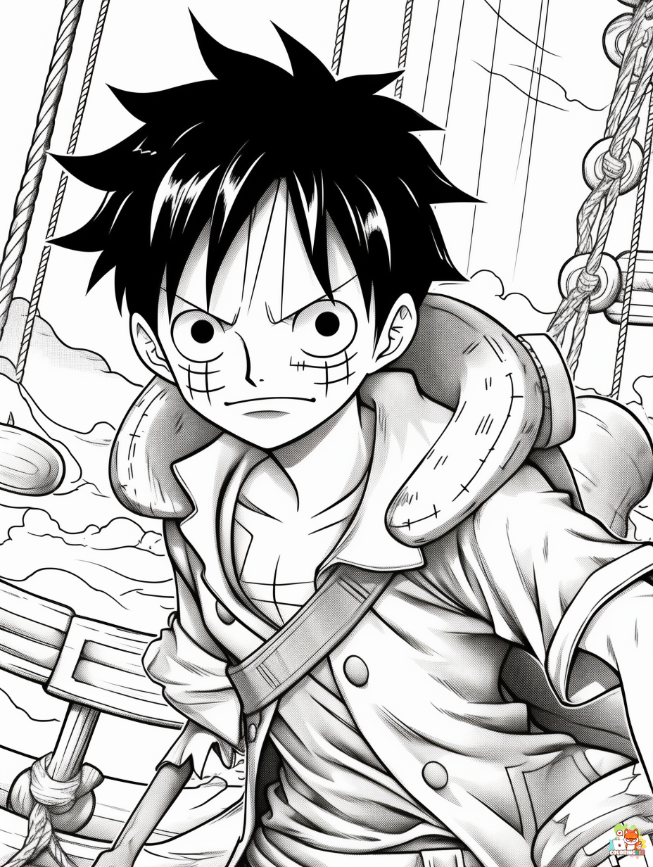 Anime Coloring Pages Luffy 2