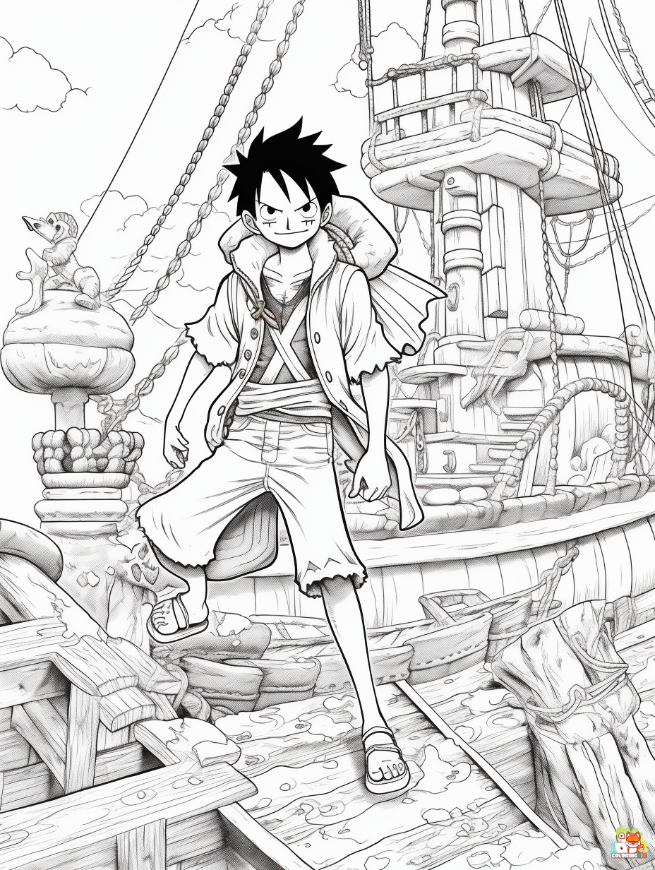 Anime Coloring Pages Luffy 3