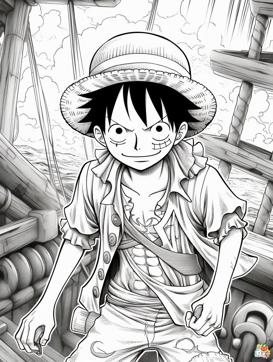 Anime Coloring Pages Luffy 4