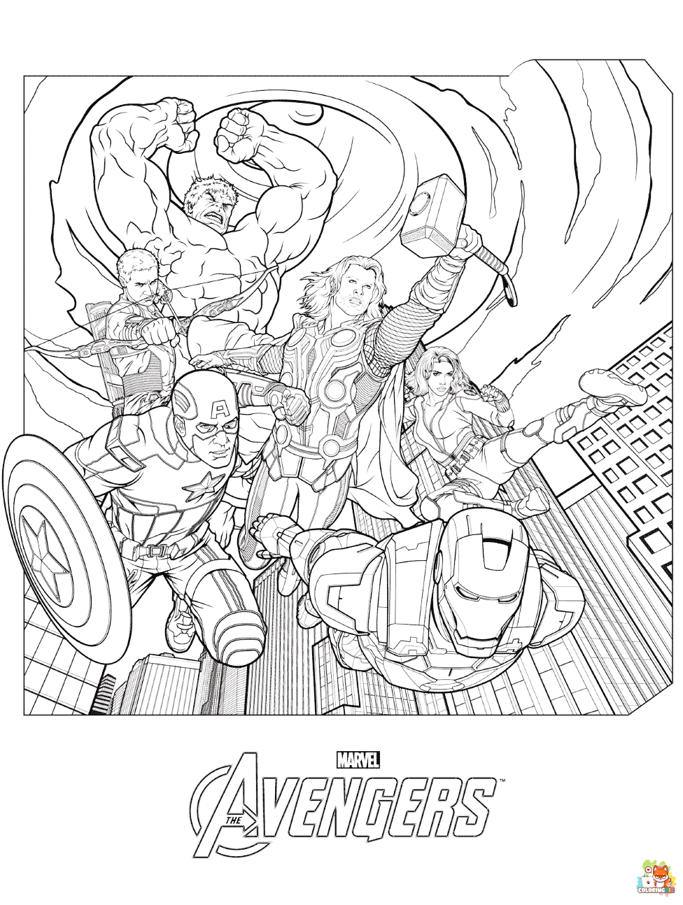 Avengers Coloring Pages 4