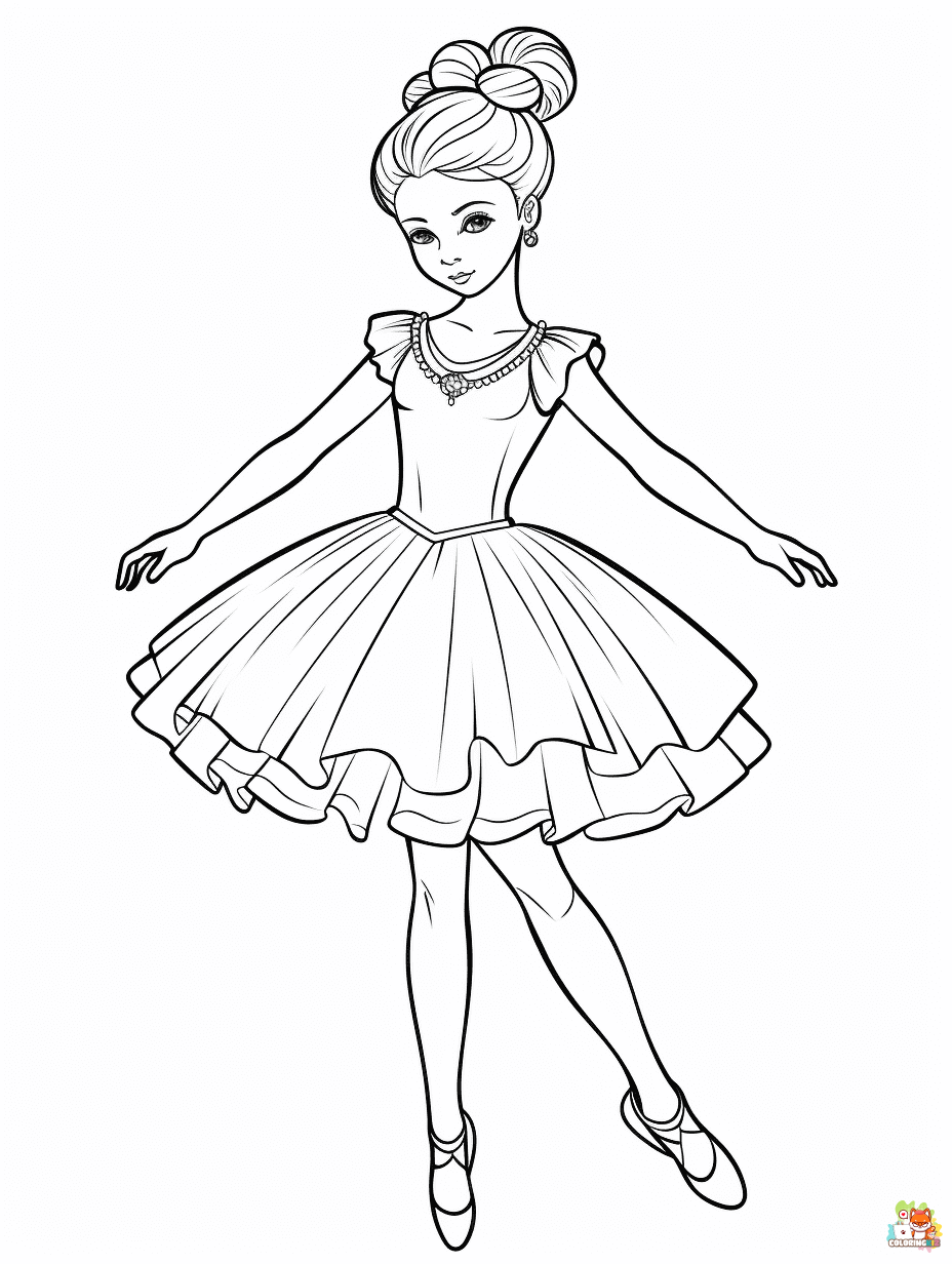 Ballerina coloring pages 2
