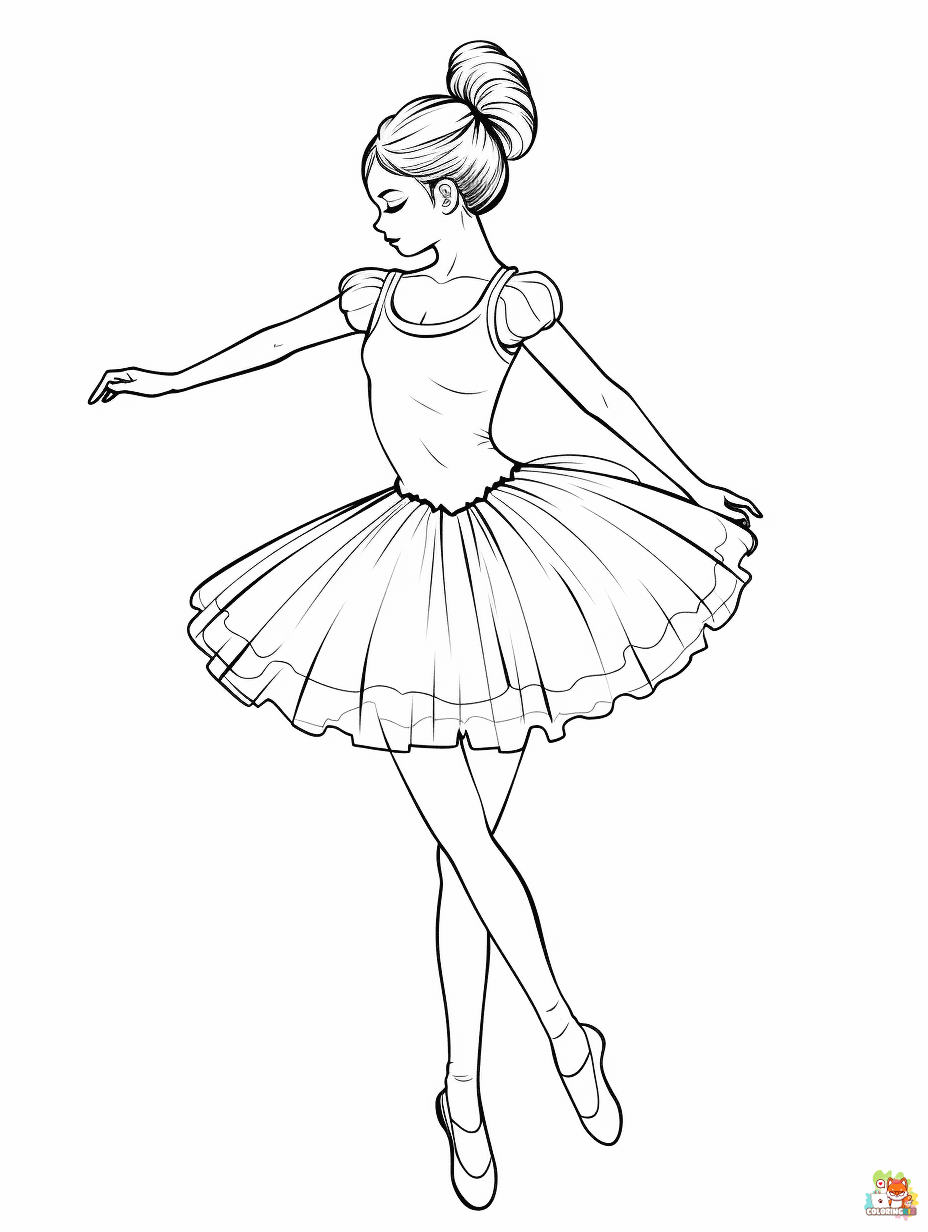 Ballerina coloring pages free