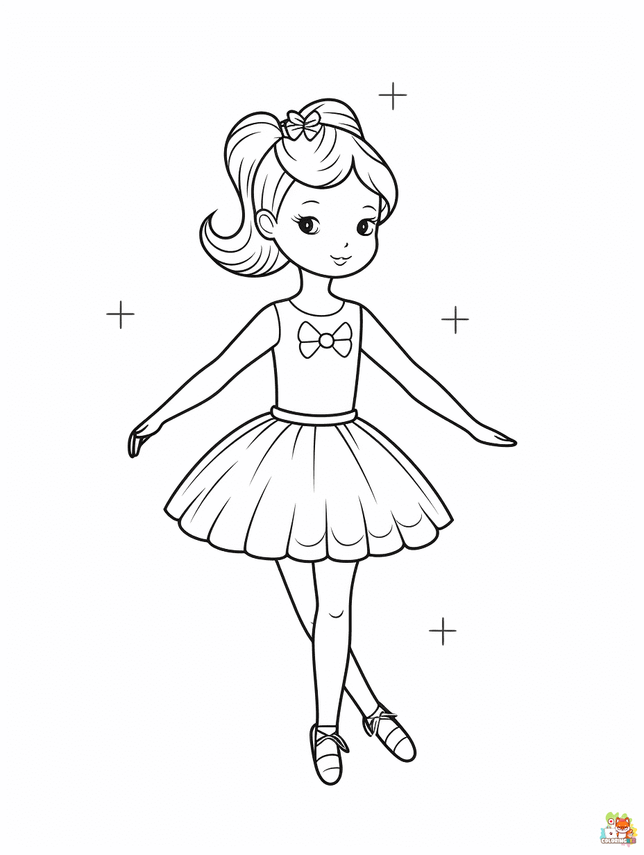 Ballerina coloring pages printable 2