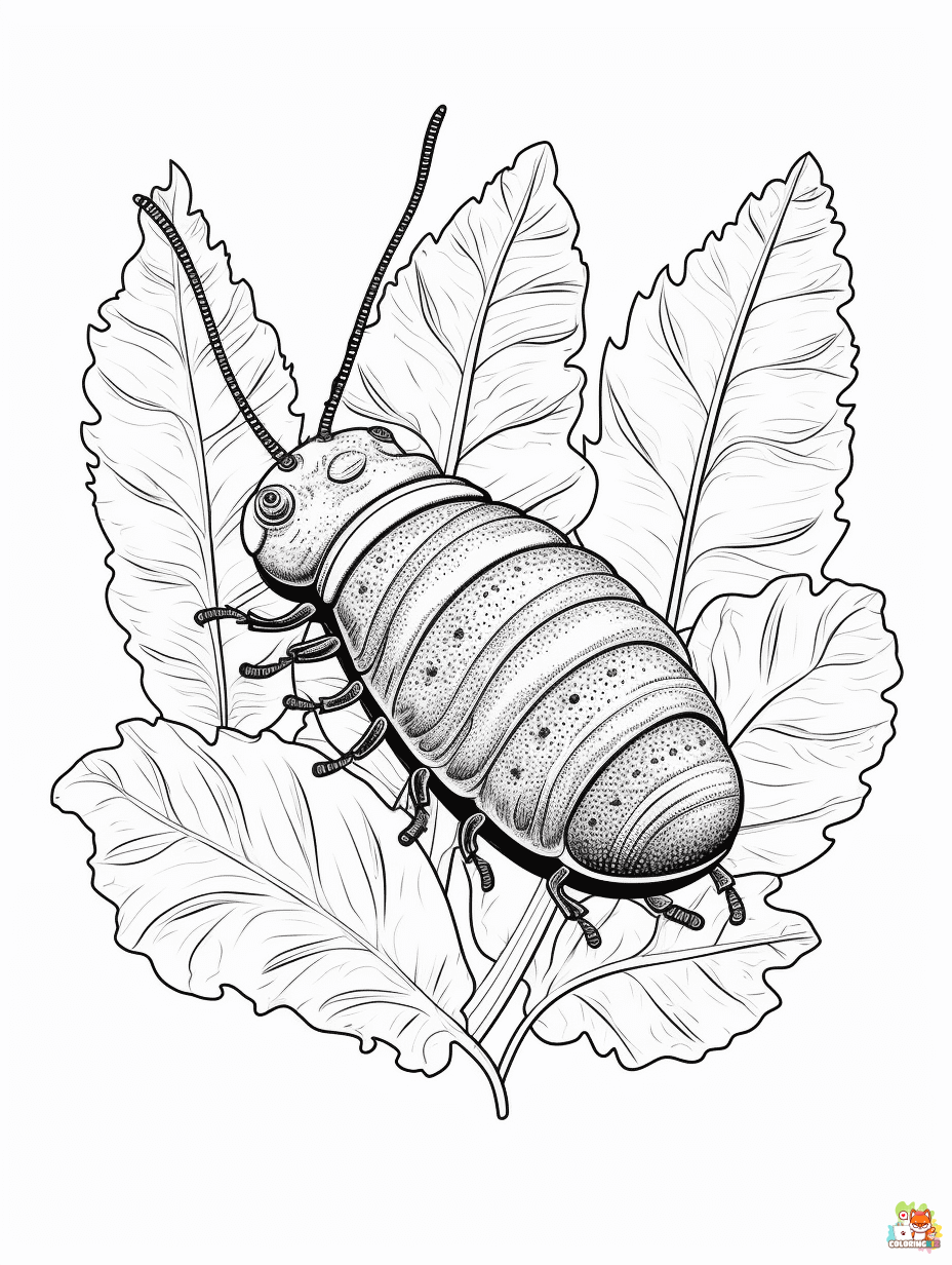 Bug coloring pages printable free