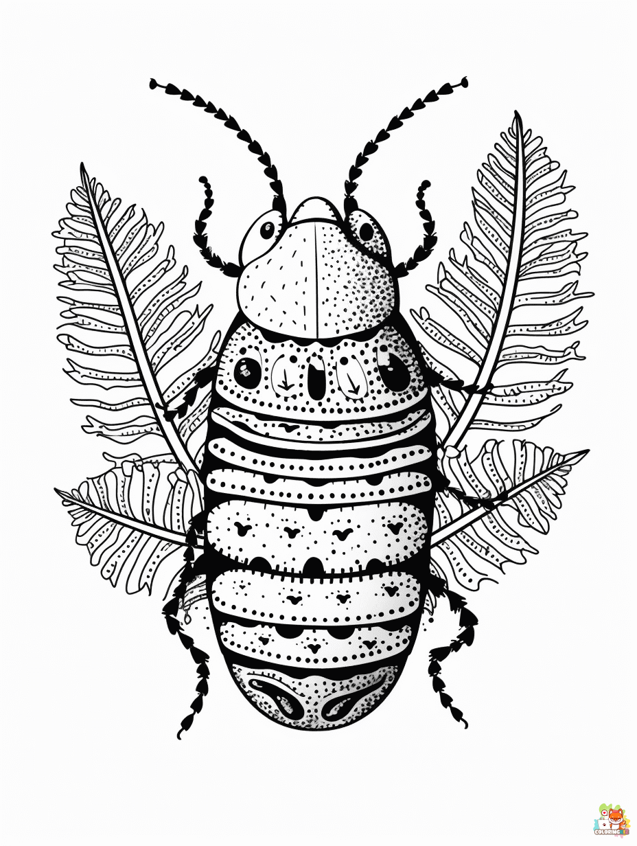Bug coloring pages to print