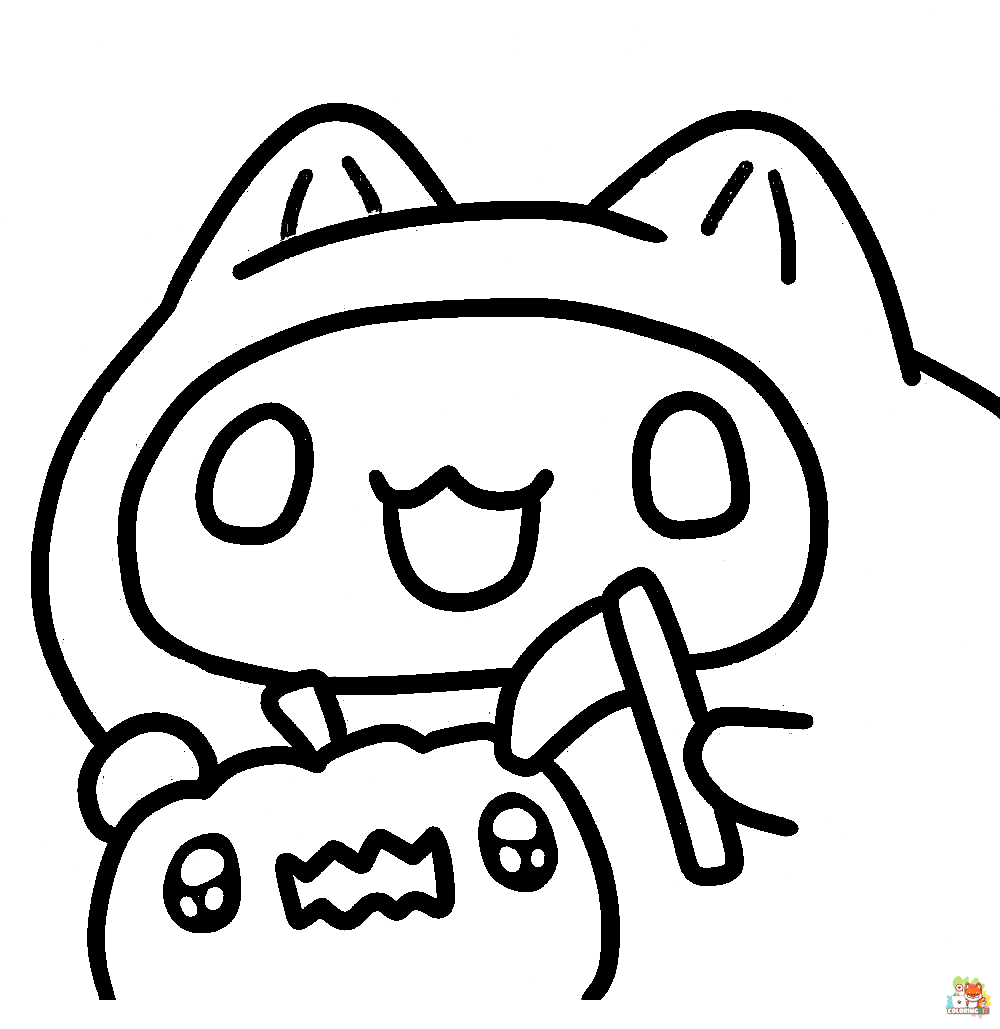 Bugcat Capoo Coloring Pages 5