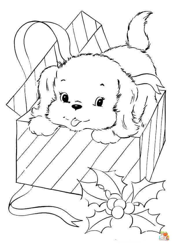 Cartoon Puppy Coloring Pages 4