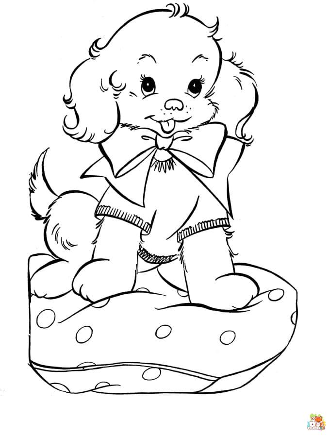 Cartoon Puppy Coloring Pages 5