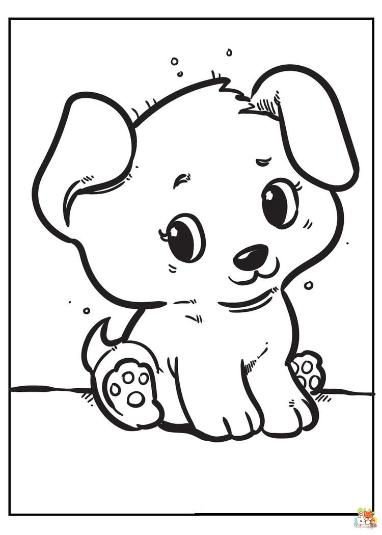 Cartoon Puppy Coloring Pages 8