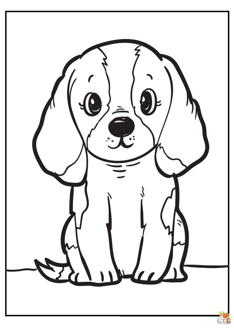 Cartoon Puppy Coloring Pages 9
