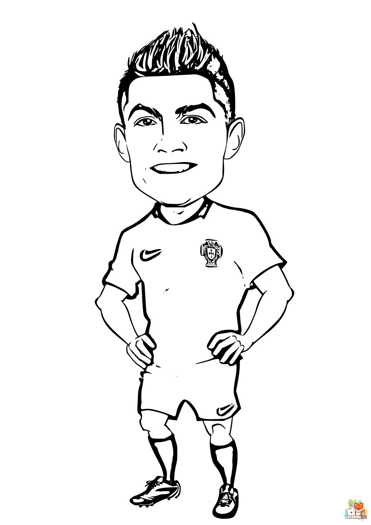 Cristiano Ronaldo coloring pages free