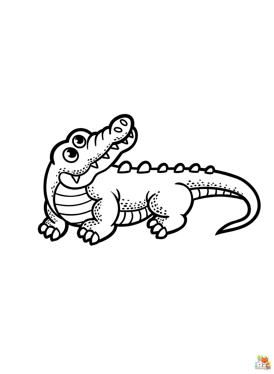 Crocodile Coloring Pages 10