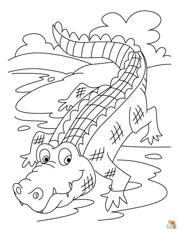 Crocodile Coloring Pages 4