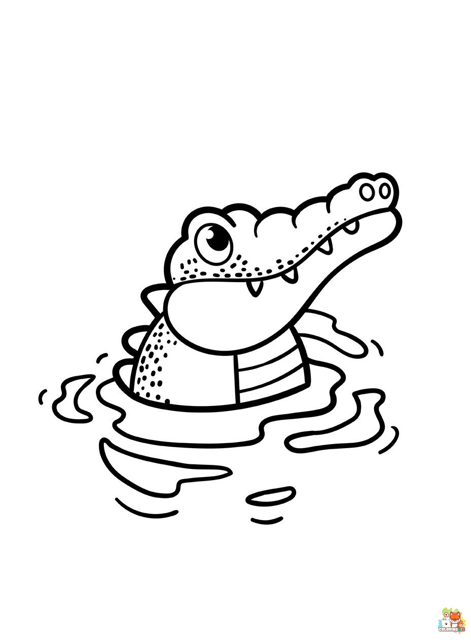 Crocodile Coloring Pages 9