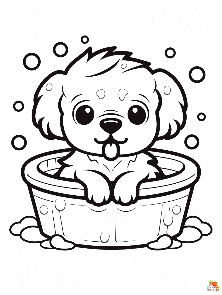Cute Dog coloring pages 2