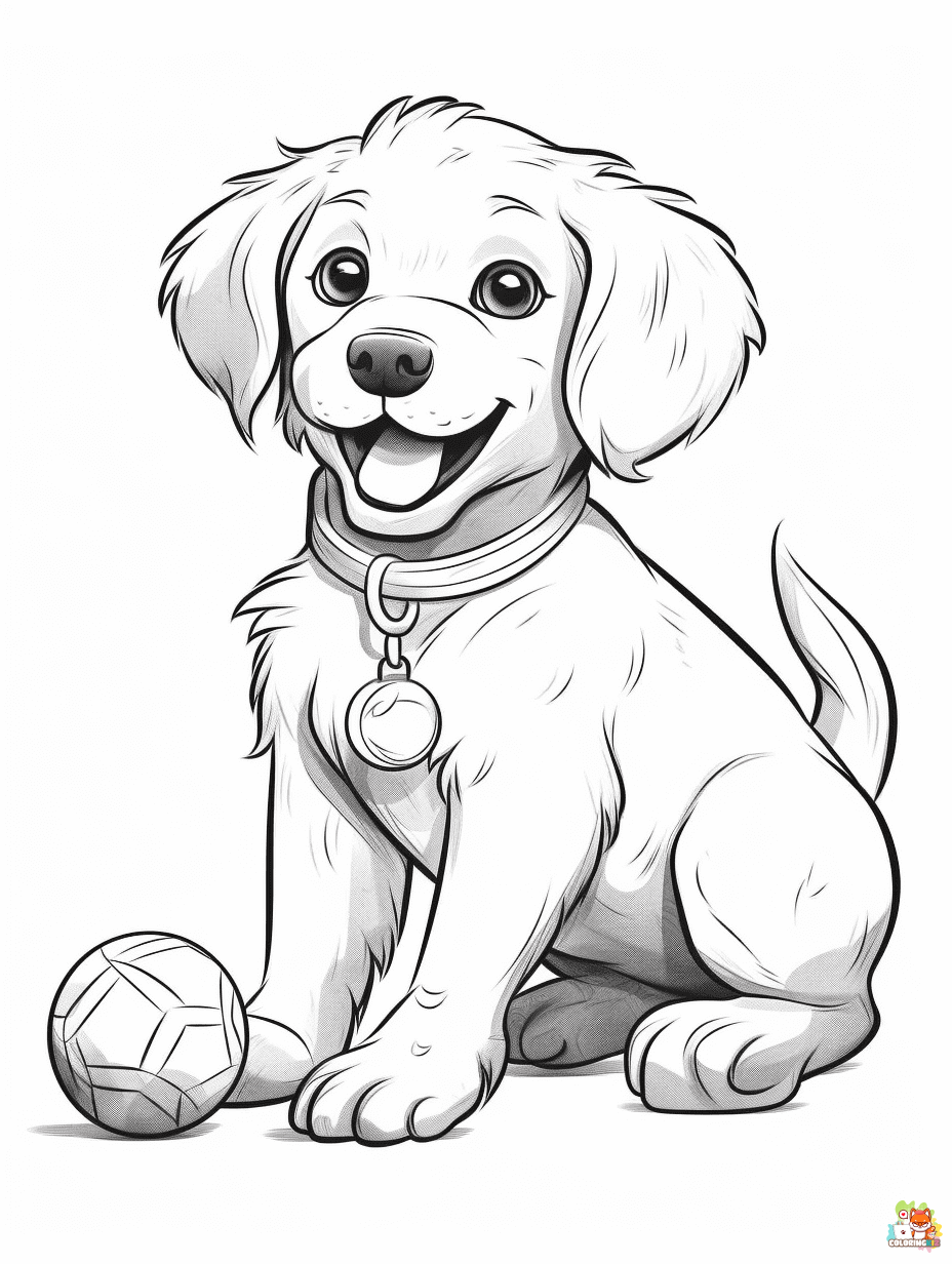 Cute Dog coloring pages printable 2