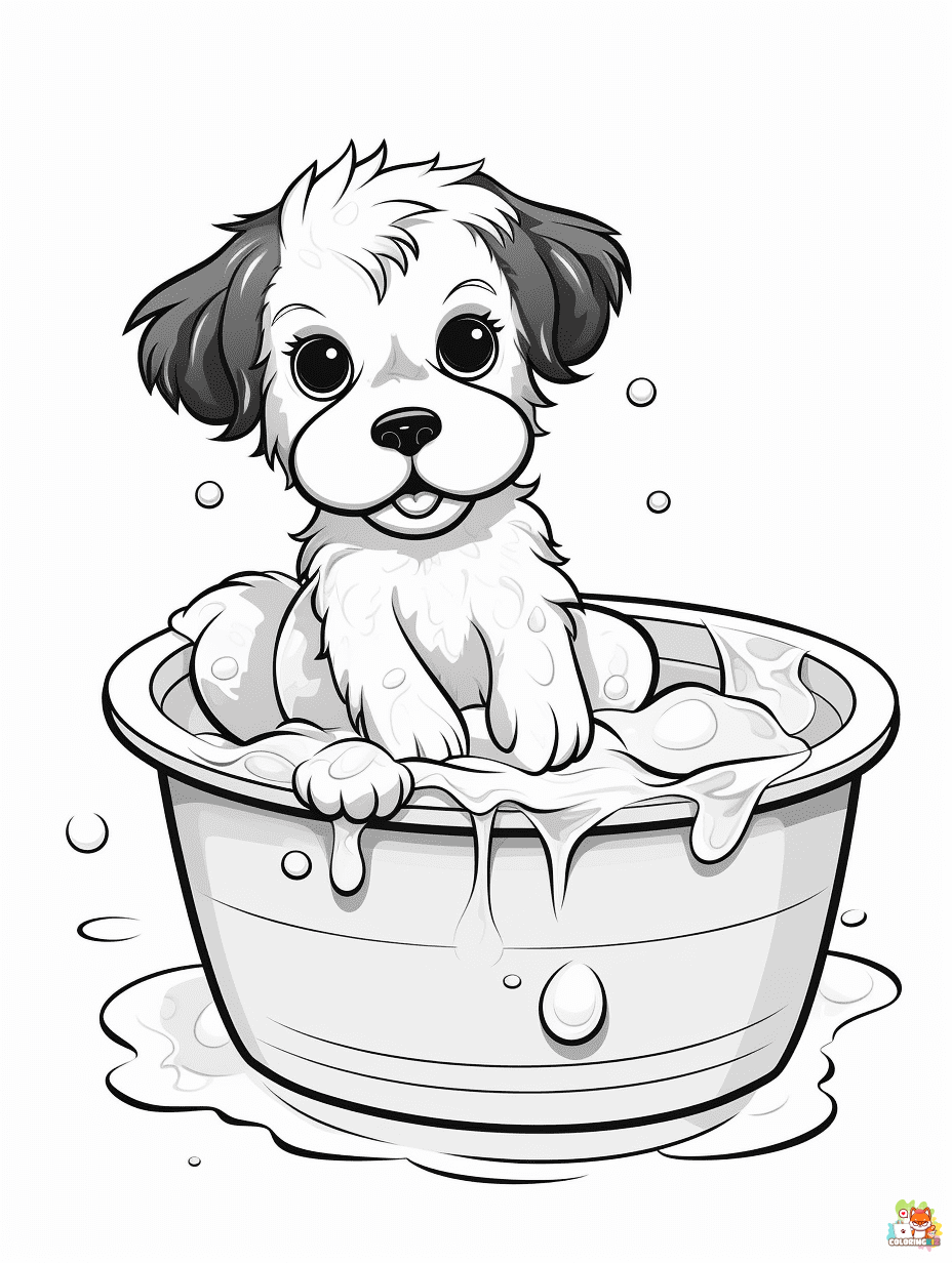Cute Dog coloring pages to print