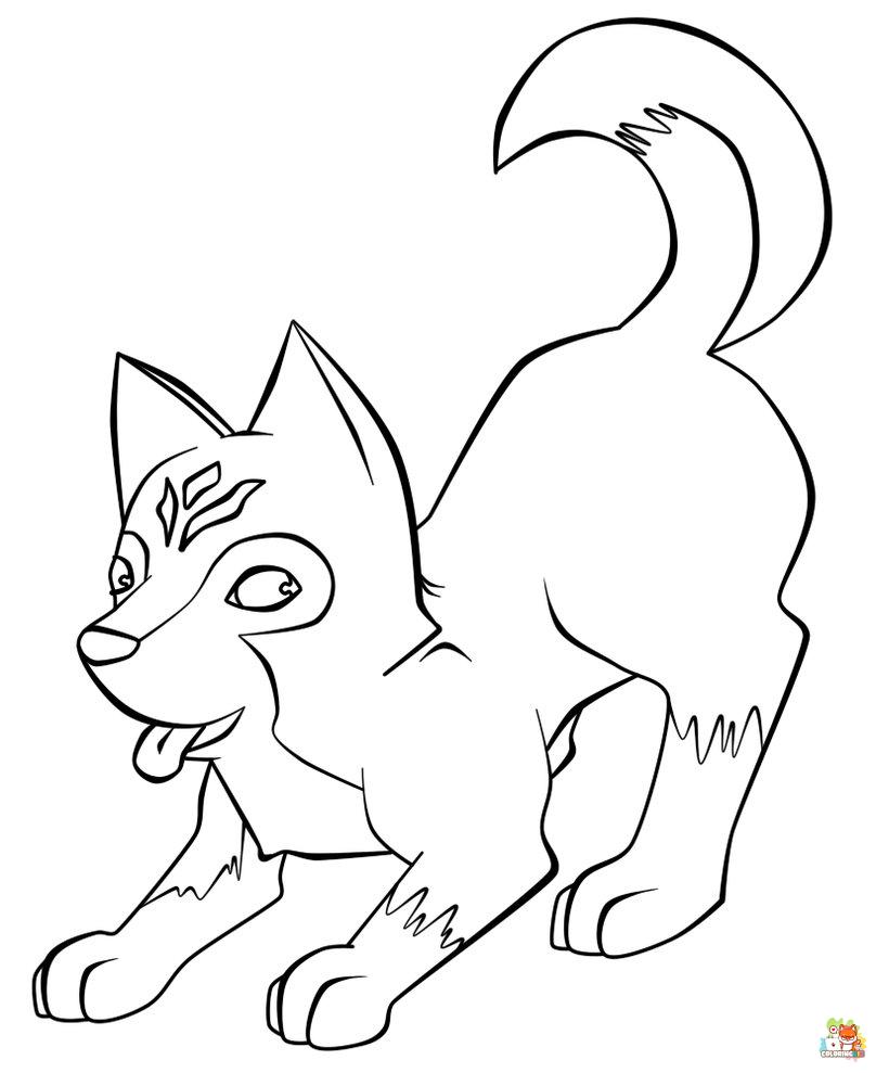 Cute Little Husky Coloring Pages 8