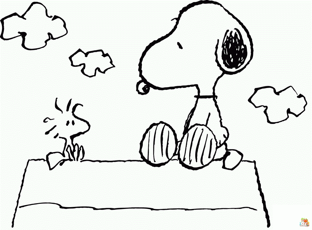 Cute Snoopy Coloring Pages 1
