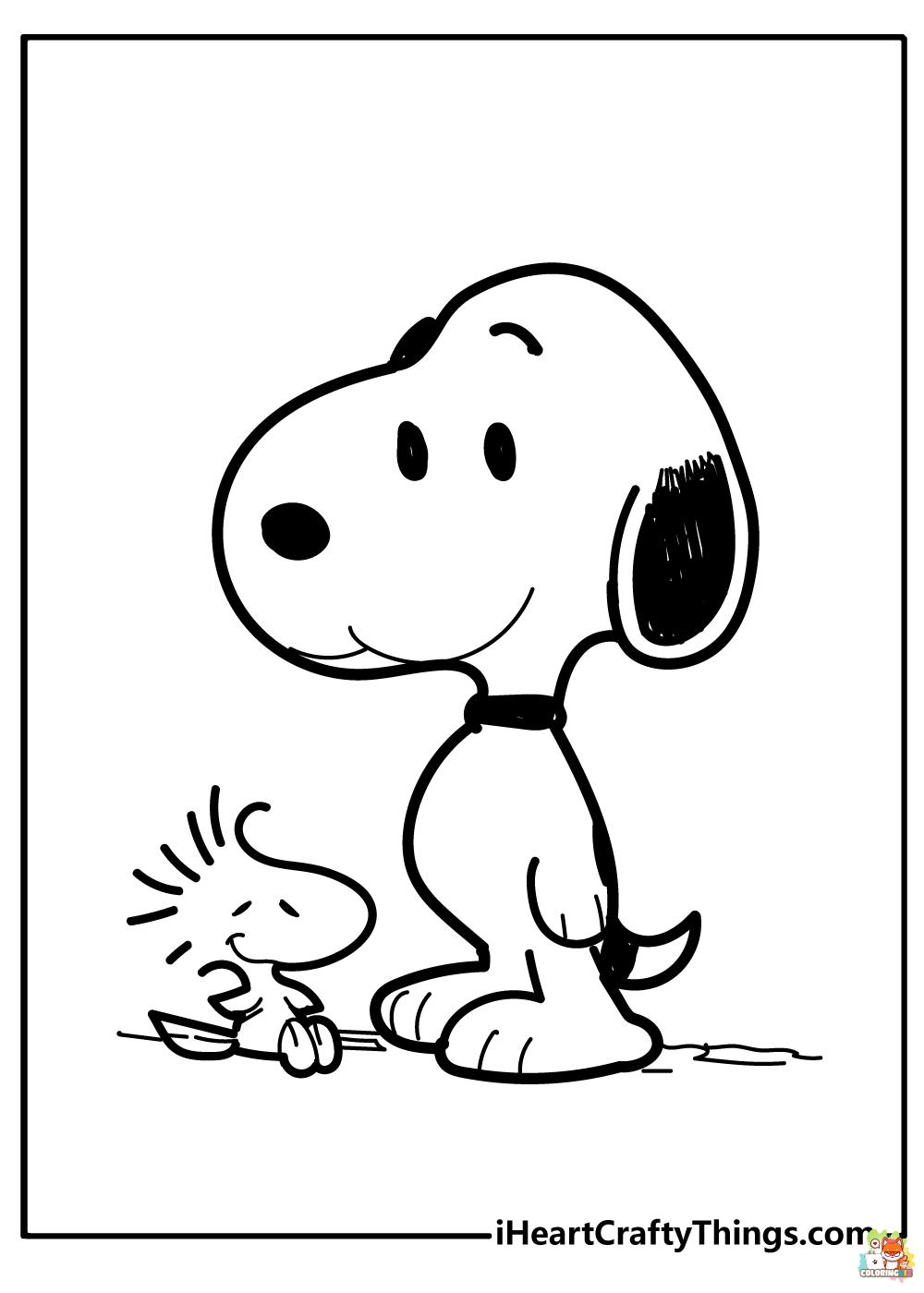 Cute Snoopy Coloring Pages 10