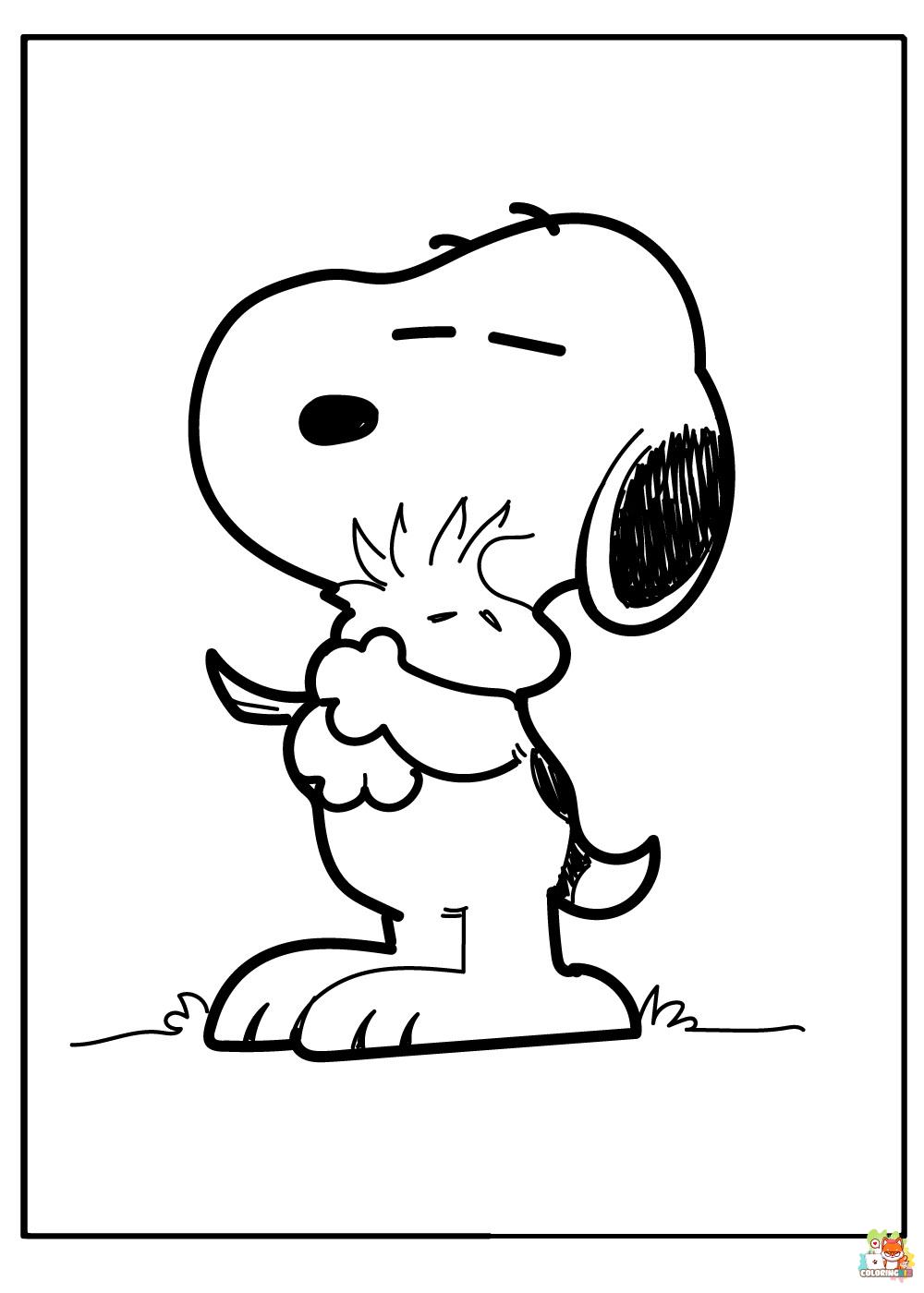 Cute Snoopy Coloring Pages 11