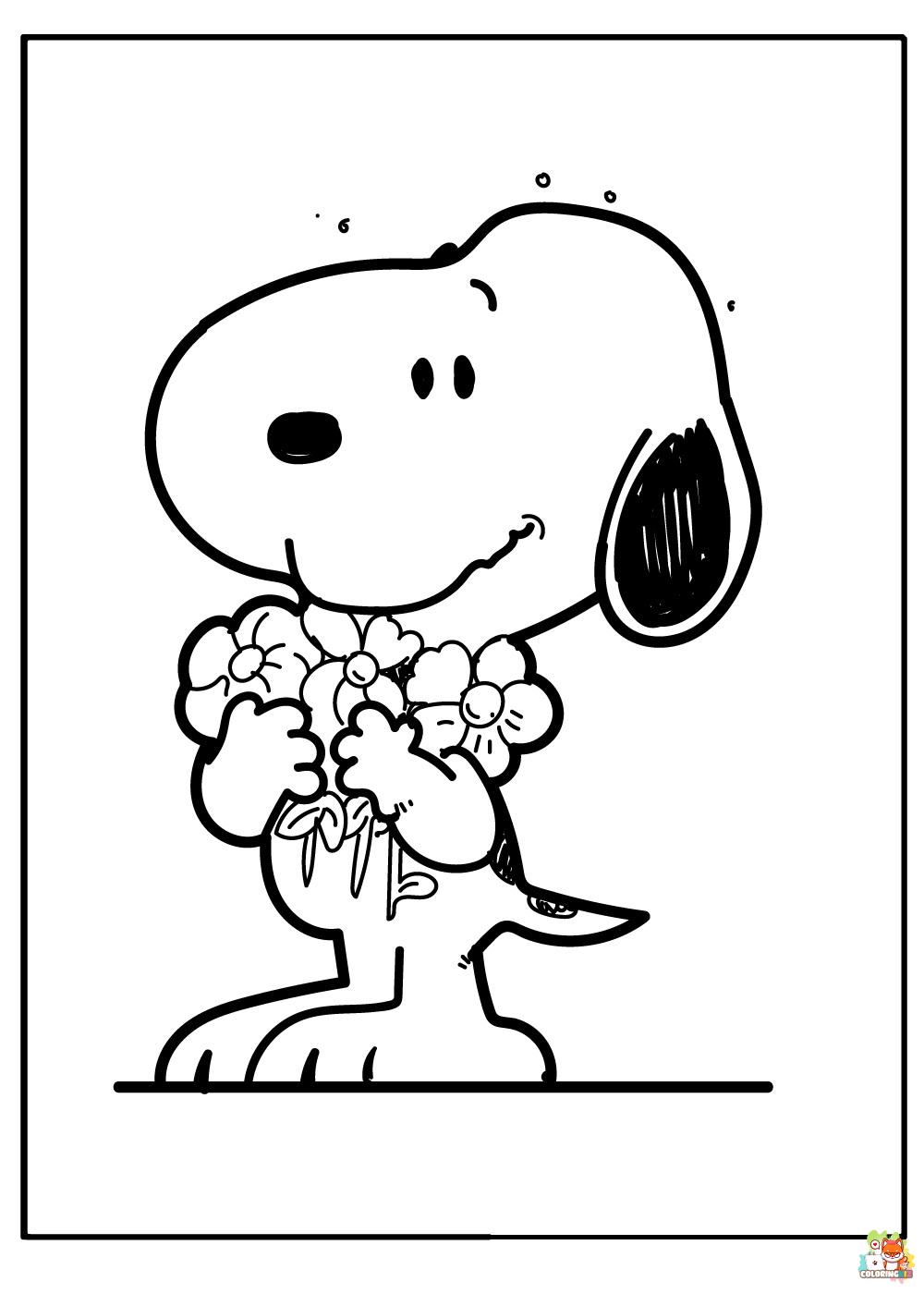 Cute Snoopy Coloring Pages 12