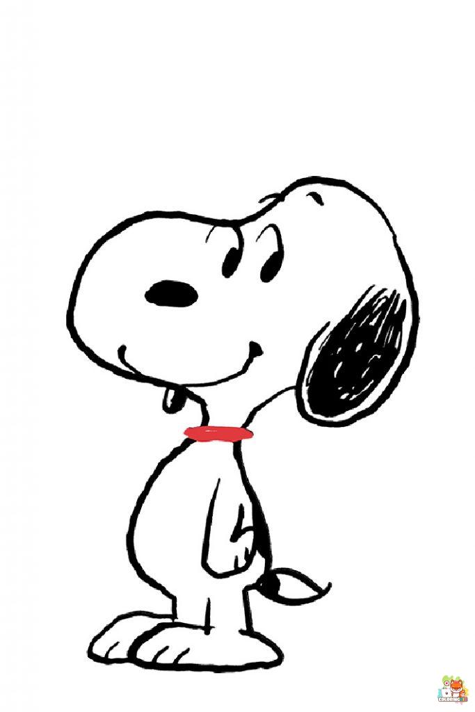 Cute Snoopy Coloring Pages 14