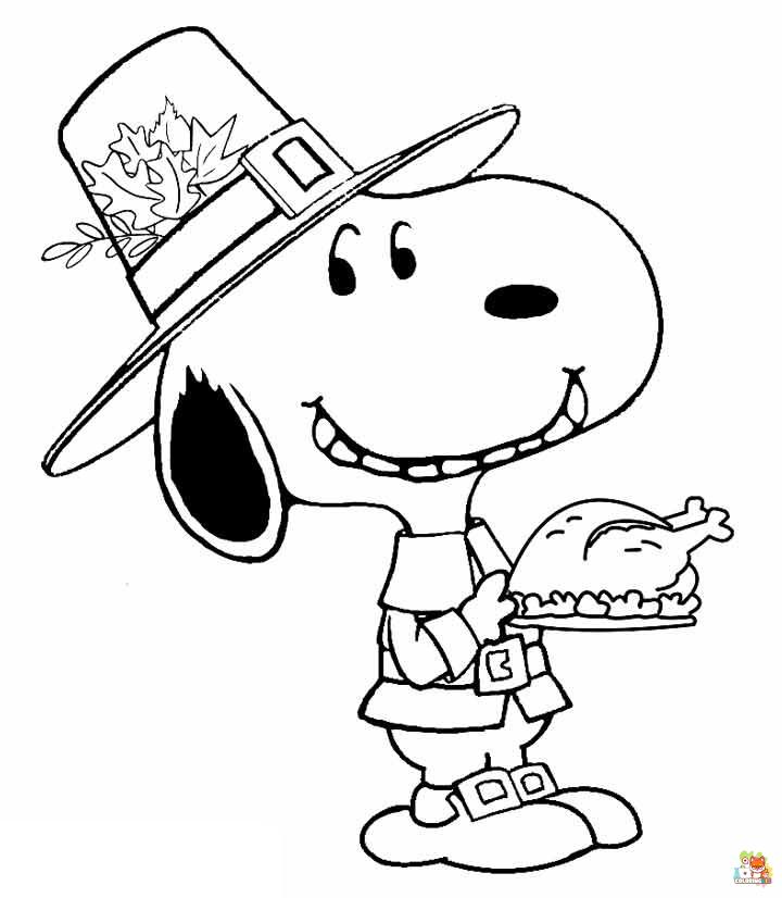 Cute Snoopy Coloring Pages 16