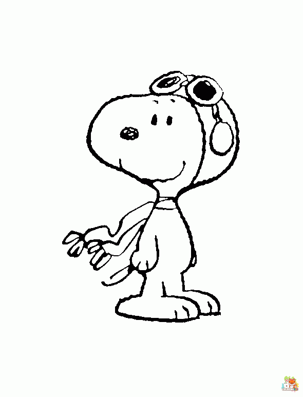 Cute Snoopy Coloring Pages 2