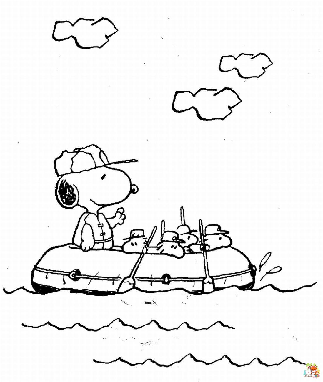 Cute Snoopy Coloring Pages 4