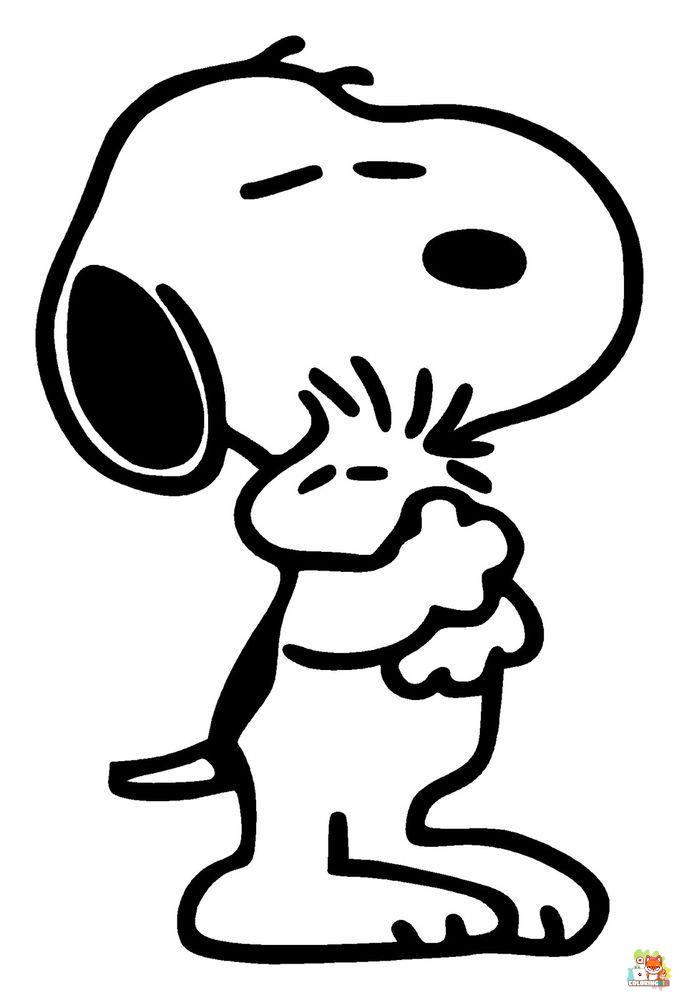 Cute Snoopy Coloring Pages 6