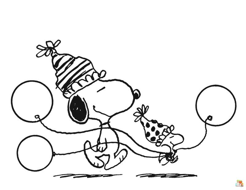 Cute Snoopy Coloring Pages 8