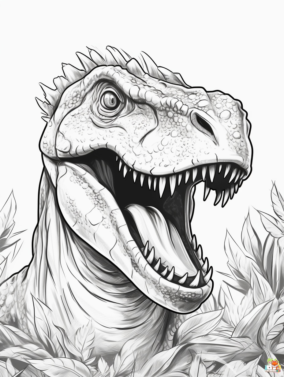 Dinosaur coloring pages easy